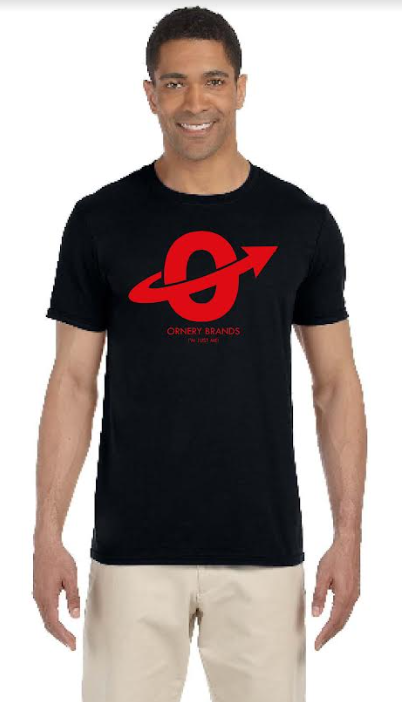 Ornery Brand Front Logo Tshirt - Black