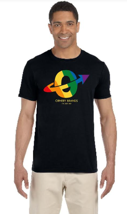 Pride Ornery Brand Front Logo T shirt - Black